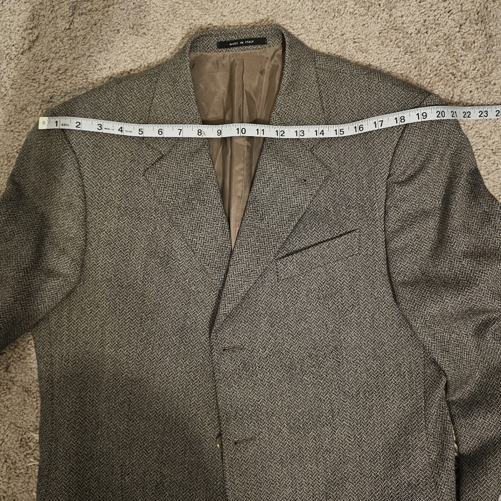 Armani Collezioni Brown Wool Cashmere Blend Blazer Mens Suit Jacket Size 42L - Picture 8 of 10
